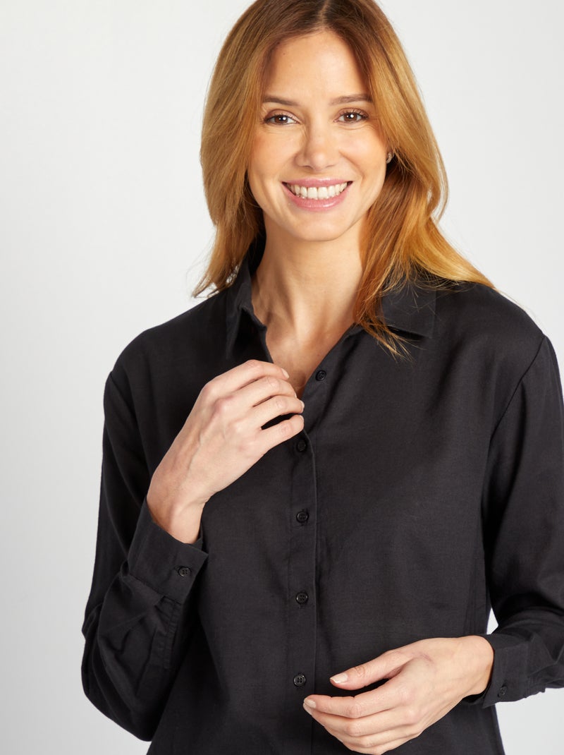 Chemise ample grossesse noir - Kiabi