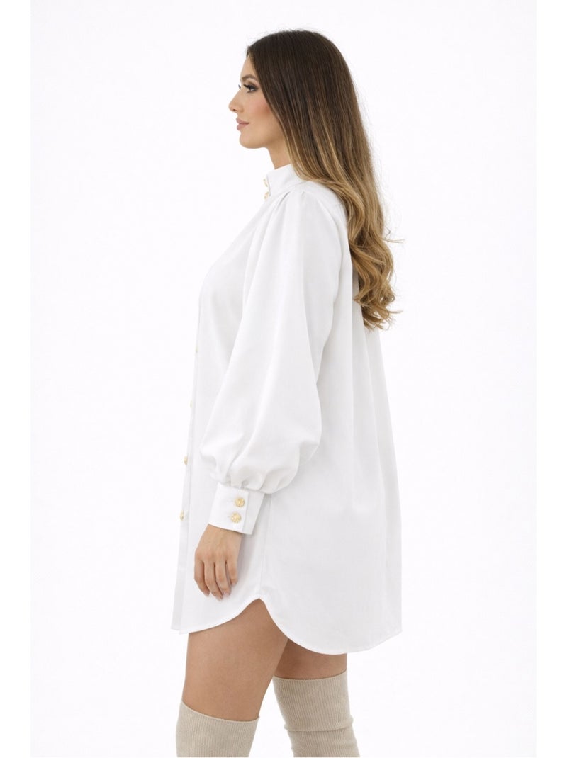 Chemise Ample Kebello Blanc - Kiabi