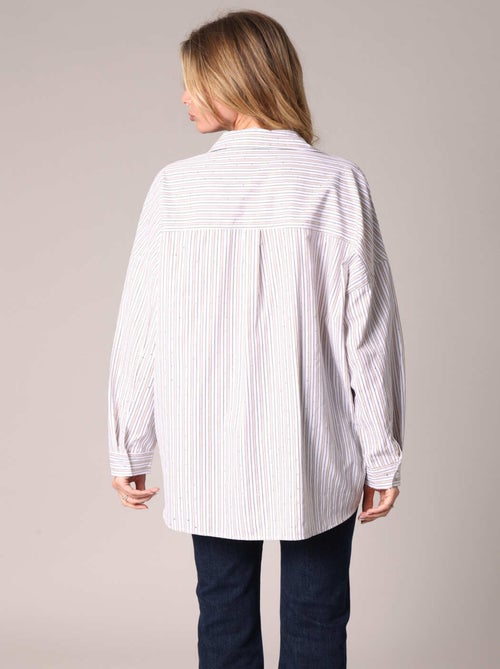 Chemise ample rayée avec strass 'Deeluxe' - Kiabi