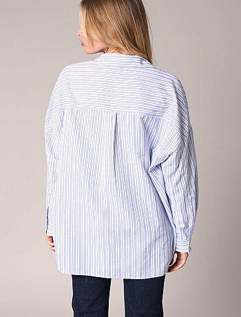Chemise ample rayée avec strass 'Deeluxe'