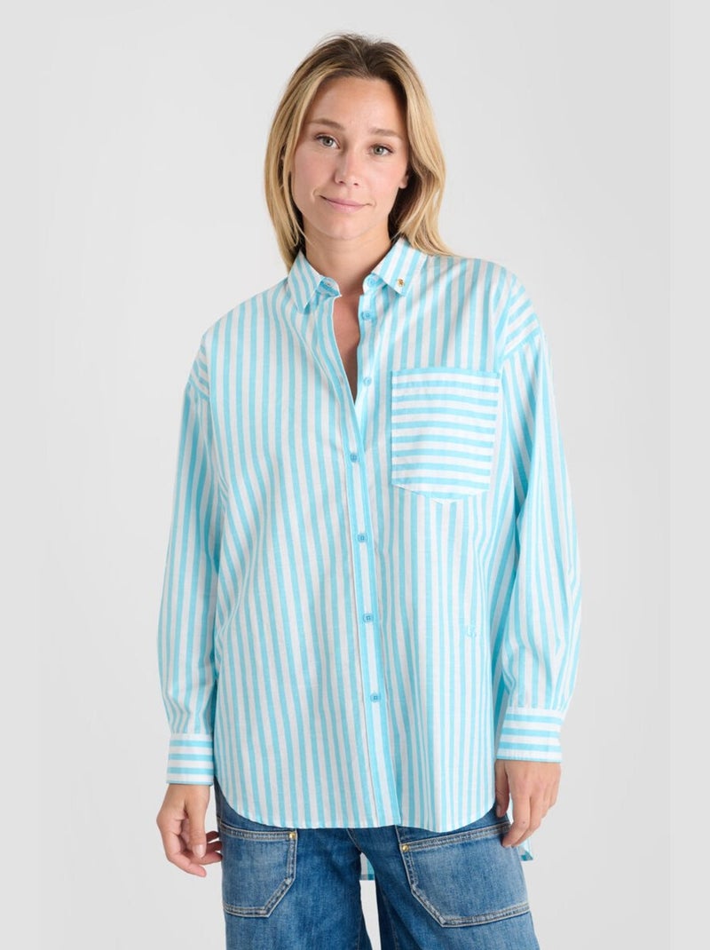 Chemise ARIANA 'Le Temps Des Cerises' Bleu - Kiabi