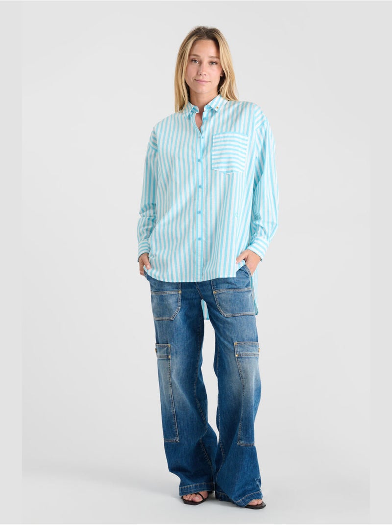 Chemise ariana 'le temps des cerises' Bleu - Kiabi