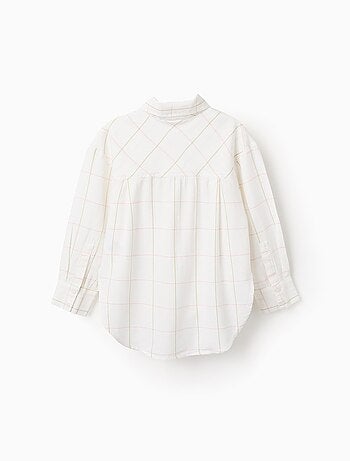 Chemise Asymétrique en Coton à Carreaux