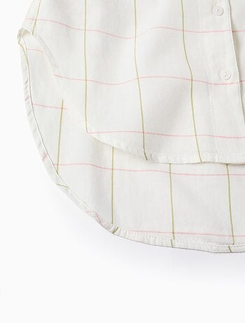 Chemise Asymétrique en Coton à Carreaux