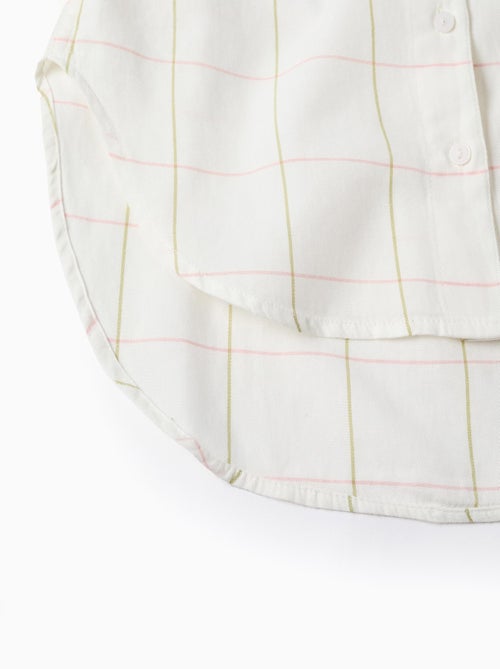 Chemise Asymétrique en Coton à Carreaux - Kiabi