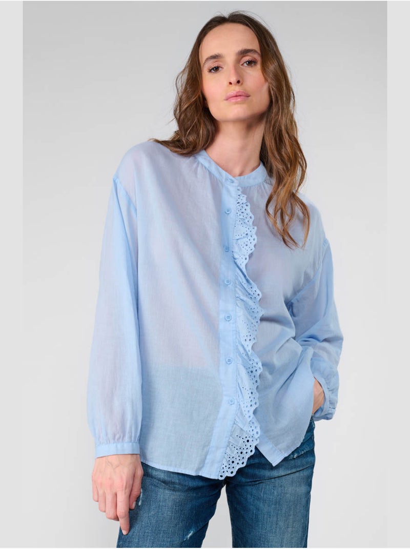 Chemise aups 'le temps des cerises' Bleu - Kiabi