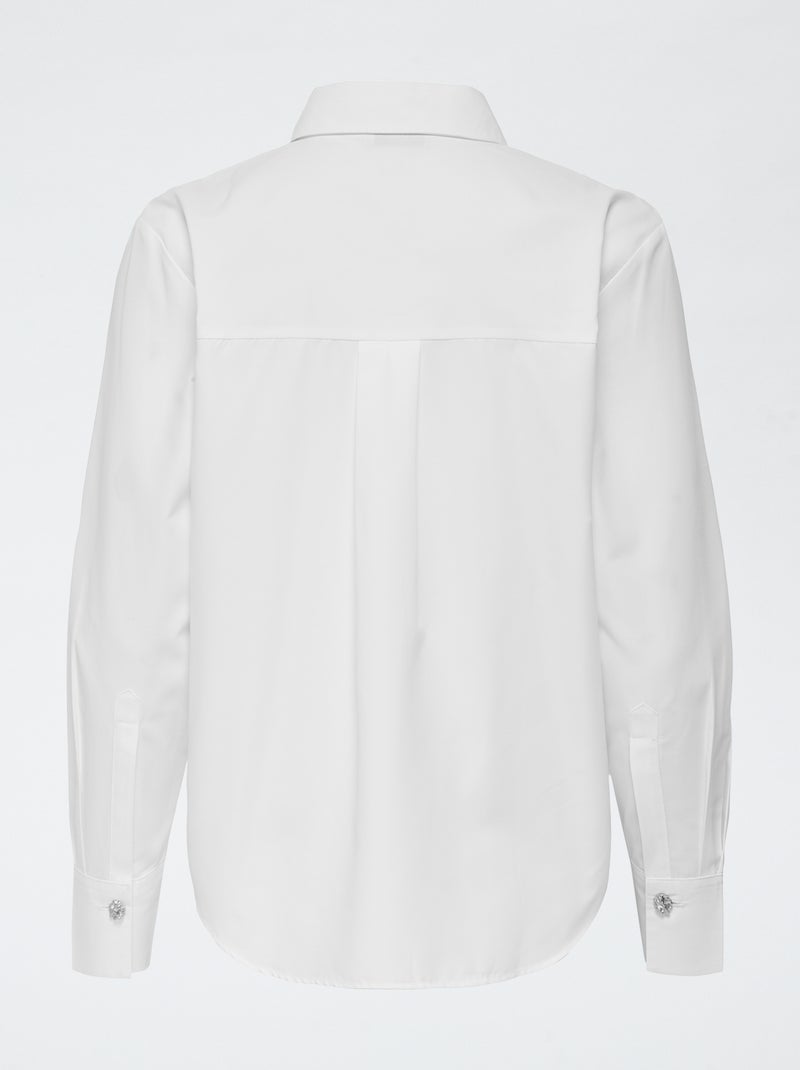 Chemise avec boutons déco 'JDY' Blanc - Kiabi