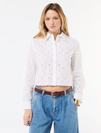Chemise avec broderies all over