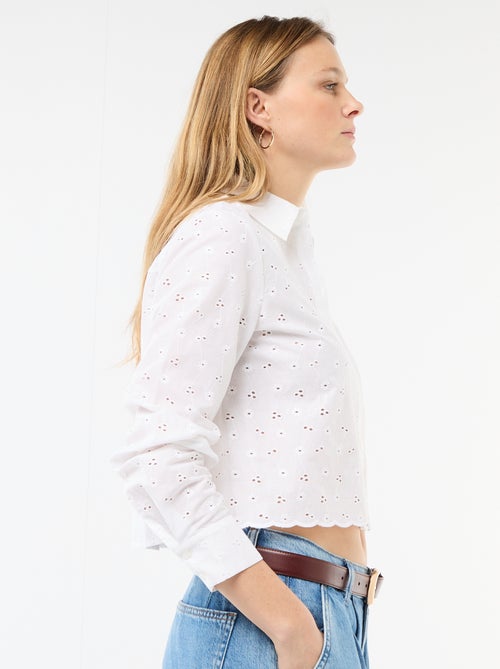 Chemise avec broderies all over - Kiabi