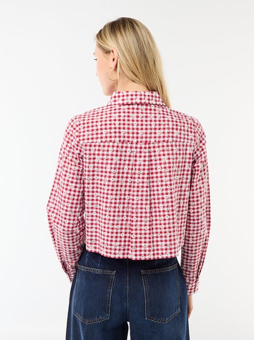 Chemise avec broderies all over - Kiabi