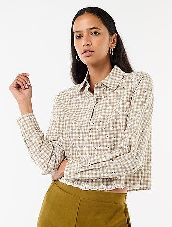 Chemise avec broderies all over