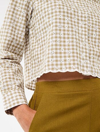 Chemise avec broderies all over