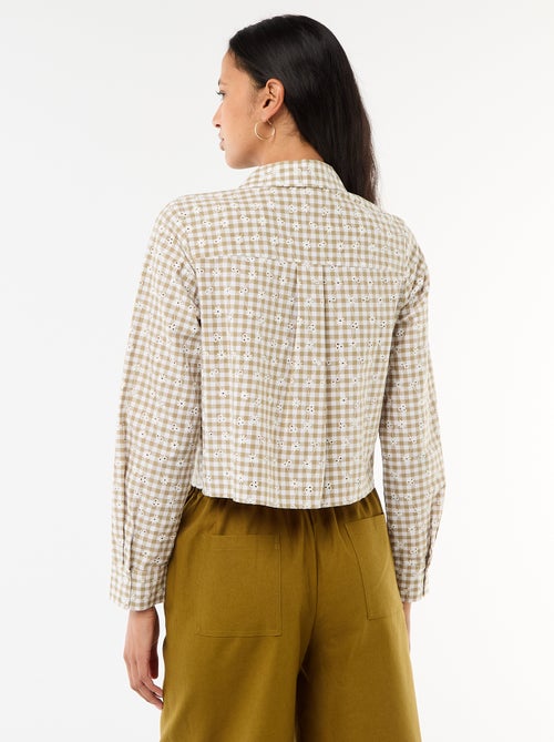 Chemise avec broderies all over - Kiabi