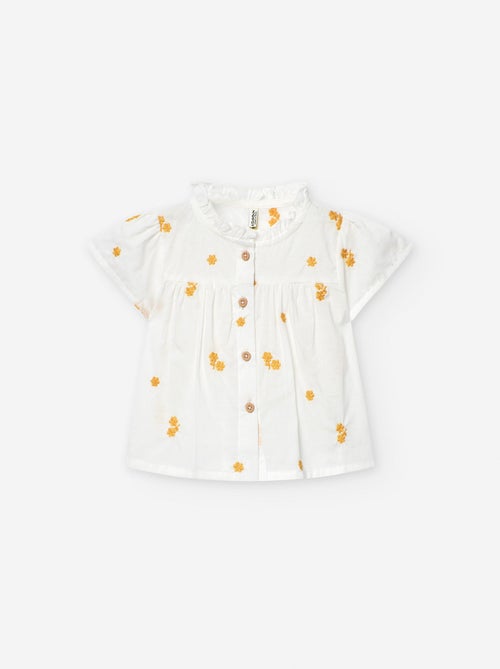Chemise avec Broderies de Fleurs - Kiabi