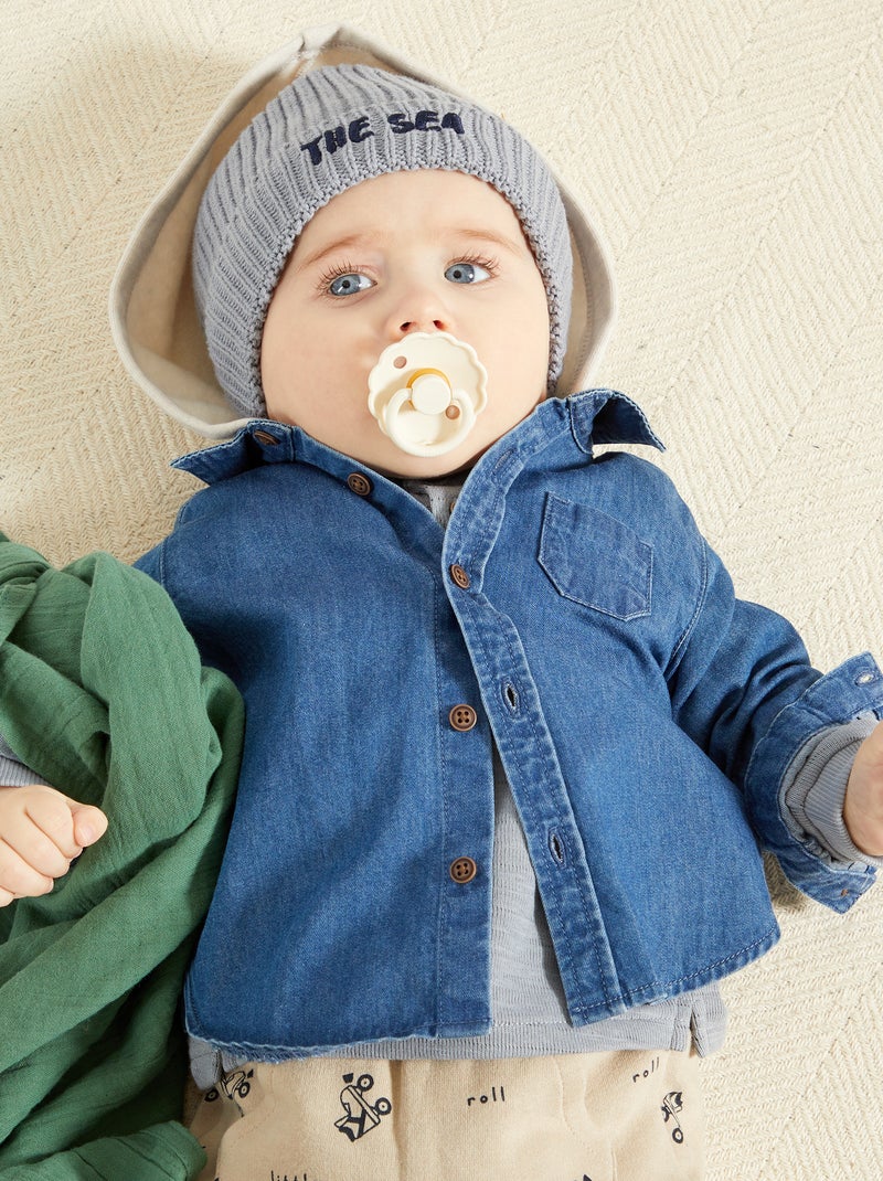 Chemise avec capuche stone - Kiabi