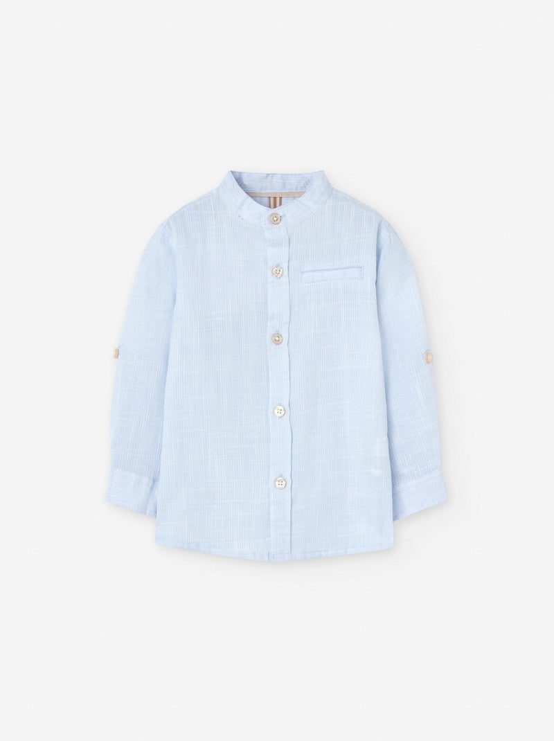 Chemise avec Col Mao Bleu - Kiabi