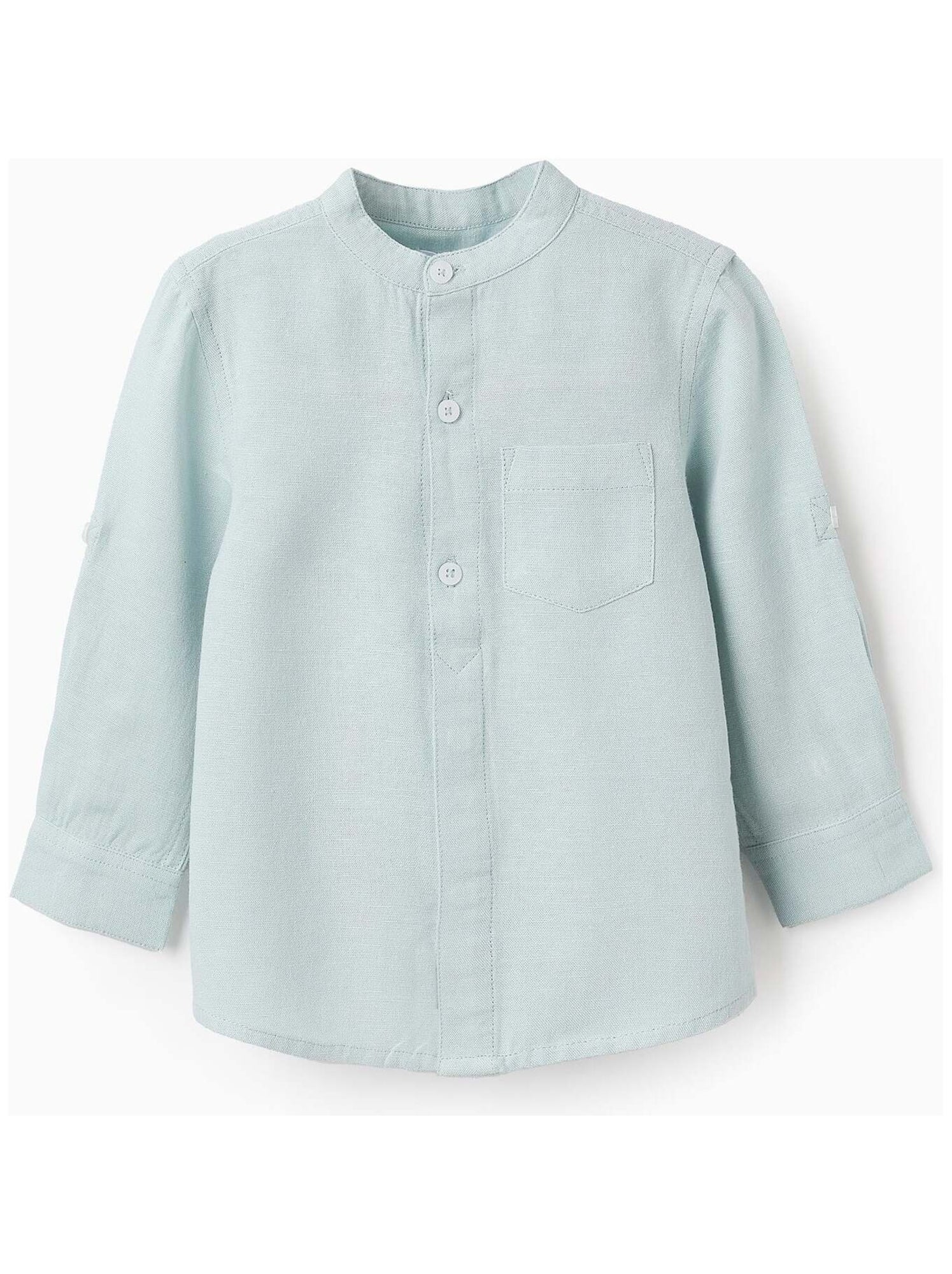 Chemise à Col Mao - Bleu - Garçon - 5.50