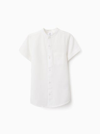 Chemise avec Col Mao et Poche