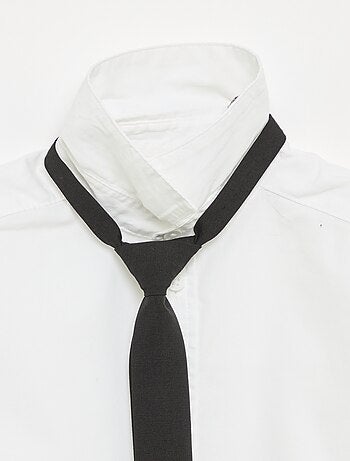 Chemise avec cravate contrastée