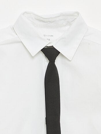 Chemise avec cravate contrastée