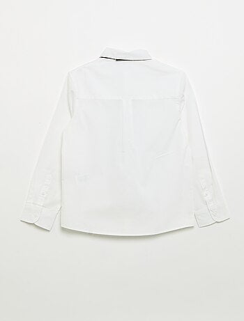 Chemise avec cravate contrastée
