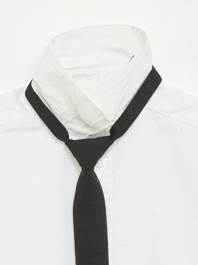 Chemise avec cravate contrastée Blanc - Kiabi