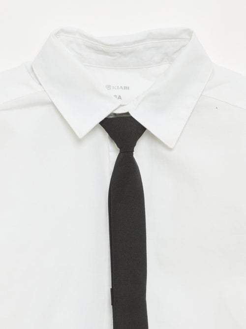 Chemise avec cravate contrastée - Kiabi