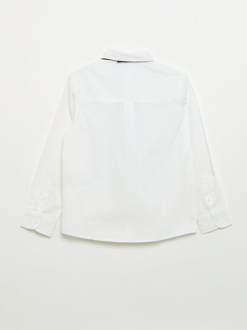 Chemise avec cravate contrastée - Kiabi