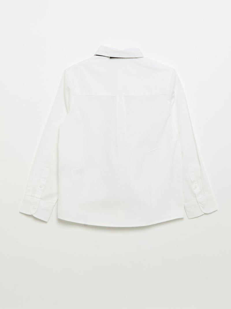 Chemise avec cravate contrastée Blanc - Kiabi
