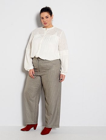 Chemise avec empiècement broderie - Kiabi