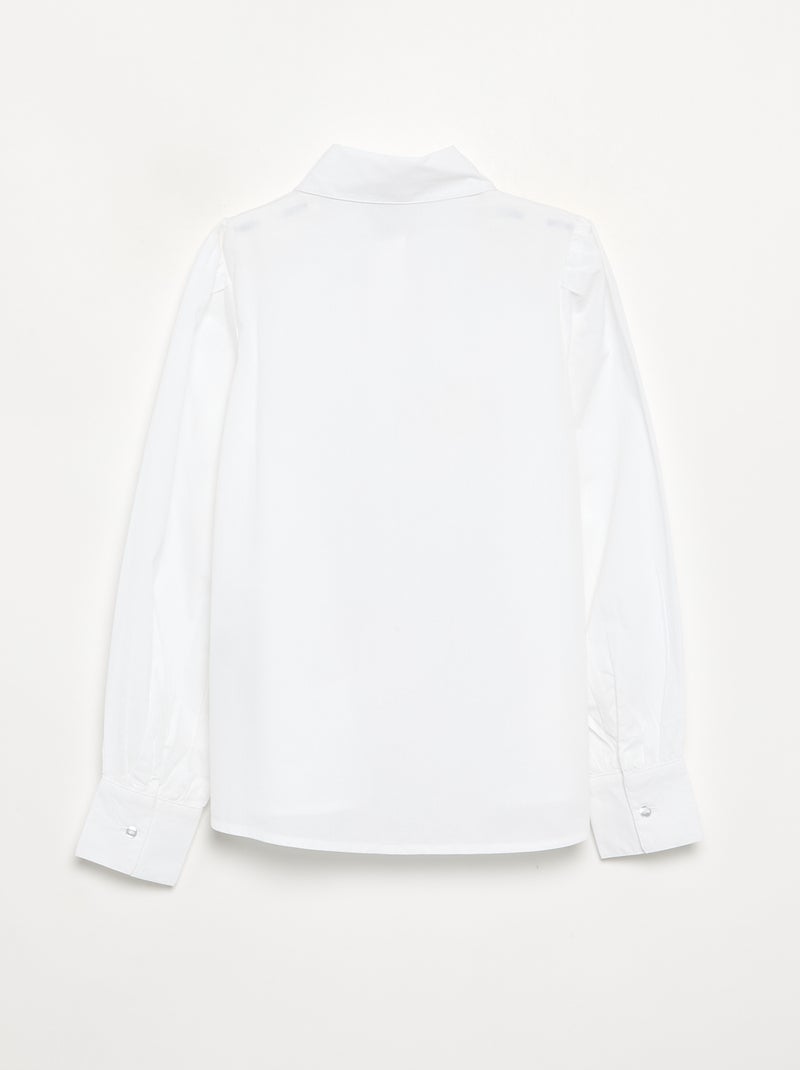 Chemise avec faux bijoux sur le col Blanc - Kiabi