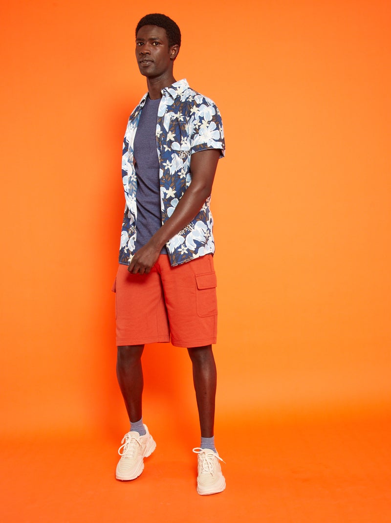 Chemise avec imprimé 'Produkt' Bleu/blanc - Kiabi