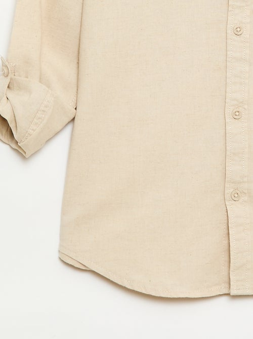 Chemise avec poche et manches retroussables - Kiabi
