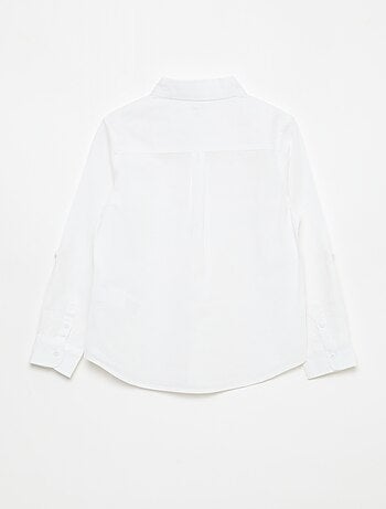 Chemise avec poche et manches retroussables