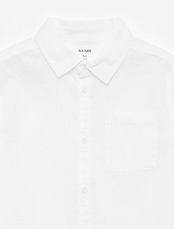 Chemise avec poche et manches retroussables