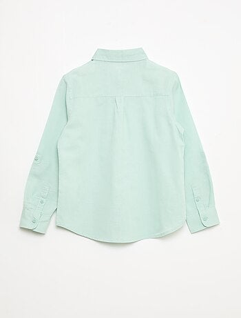 Chemise avec poche et manches retroussables