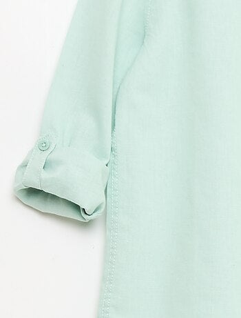 Chemise avec poche et manches retroussables