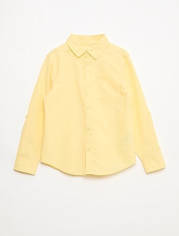 Chemise avec poche et manches retroussables