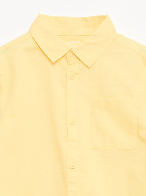 Chemise avec poche et manches retroussables - Kiabi