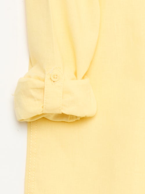 Chemise avec poche et manches retroussables - Kiabi