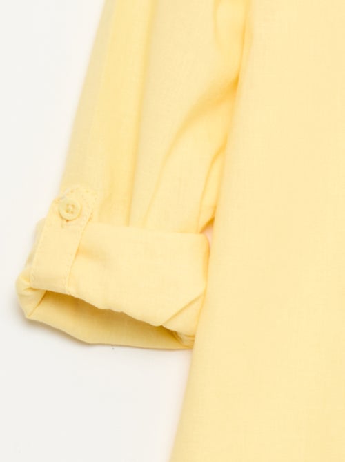 Chemise avec poche et manches retroussables - Kiabi