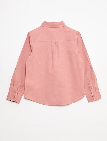 Chemise avec poche et manches retroussables