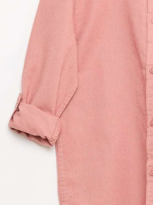 Chemise avec poche et manches retroussables - Kiabi