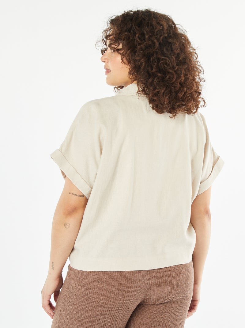 Chemise avec poches 'Only Carmakoma' BEIGE - Kiabi
