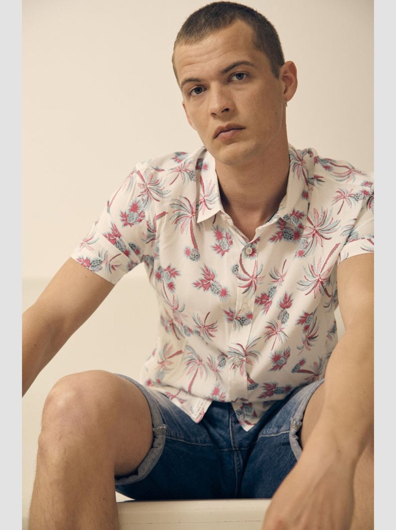 Chemise BAMAS 'Le Temps Des Cerises' Blanc - Kiabi