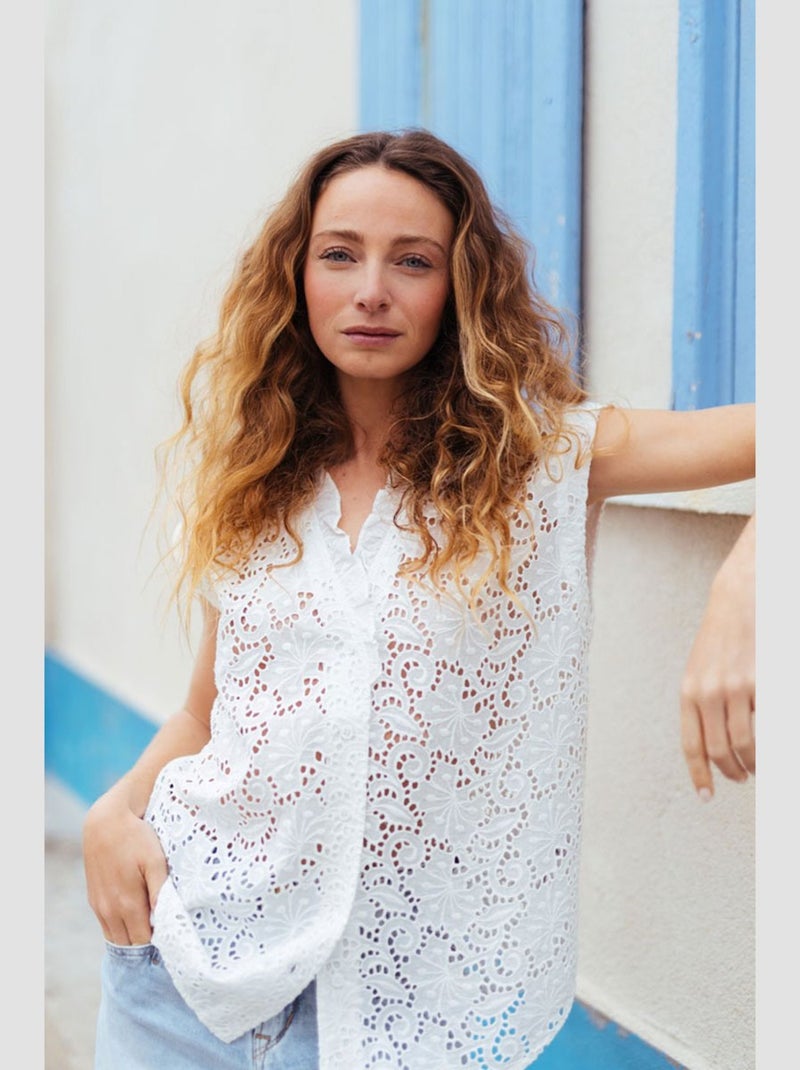 Chemise BAMBA 'Le Temps Des Cerises' Blanc - Kiabi