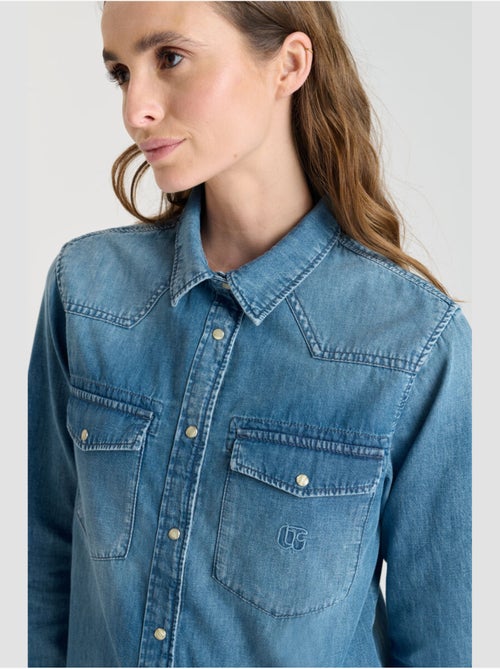 Chemise barbara en jeans 'le temps des cerises' - Kiabi