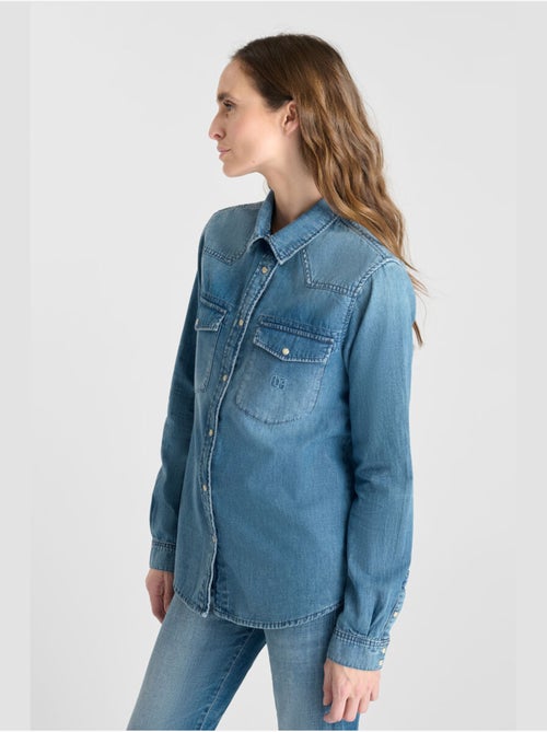 Chemise barbara en jeans 'le temps des cerises' - Kiabi