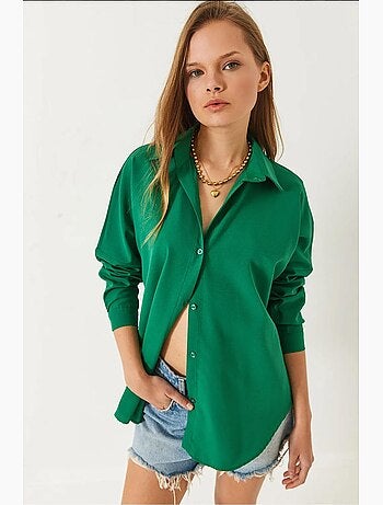 Chemise basique à manches longues et fermeture boutonnée lucci