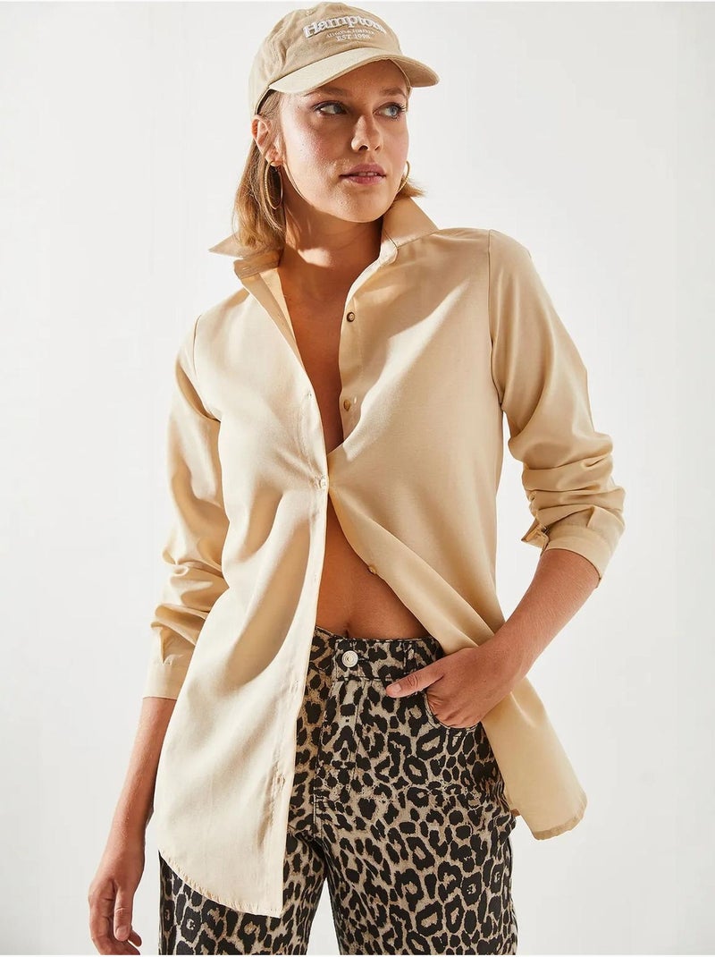 Chemise basique bianco lucci Sable - Kiabi